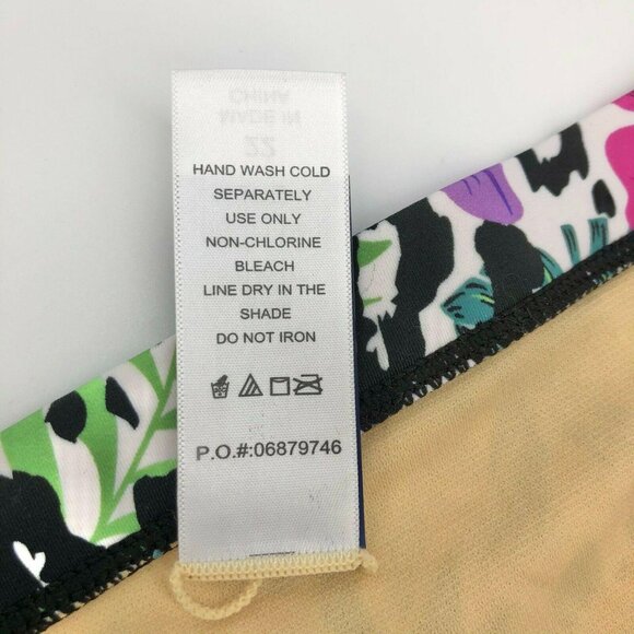 Swimsuits For All Womens Floral High Waist Bikini Bottom Size 22 Nylon/Spandex - Picture 6 of 8